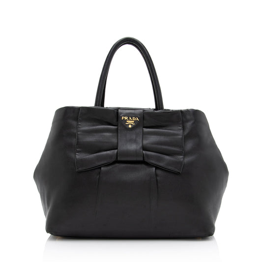 Prada Nappa Fiocco Bow Medium Tote - Rovelle Bags