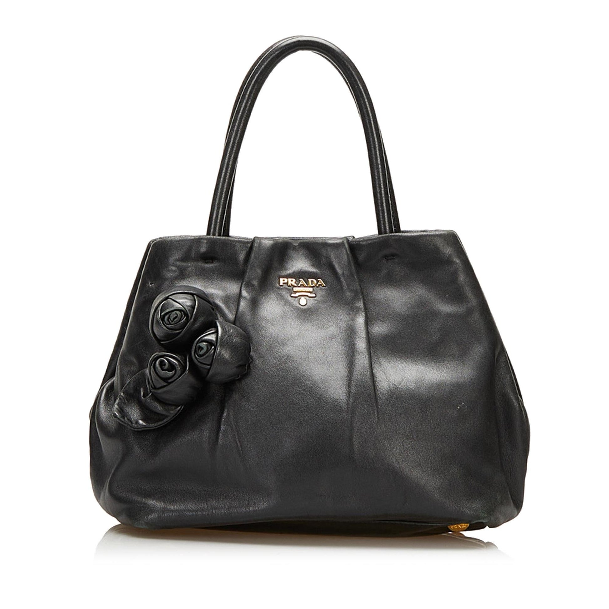 Prada Nappa Rose Leather Satchel - Rovelle Bags