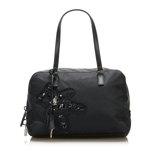 Prada Nylon Raso Bear Handbag - Rovelle Bags