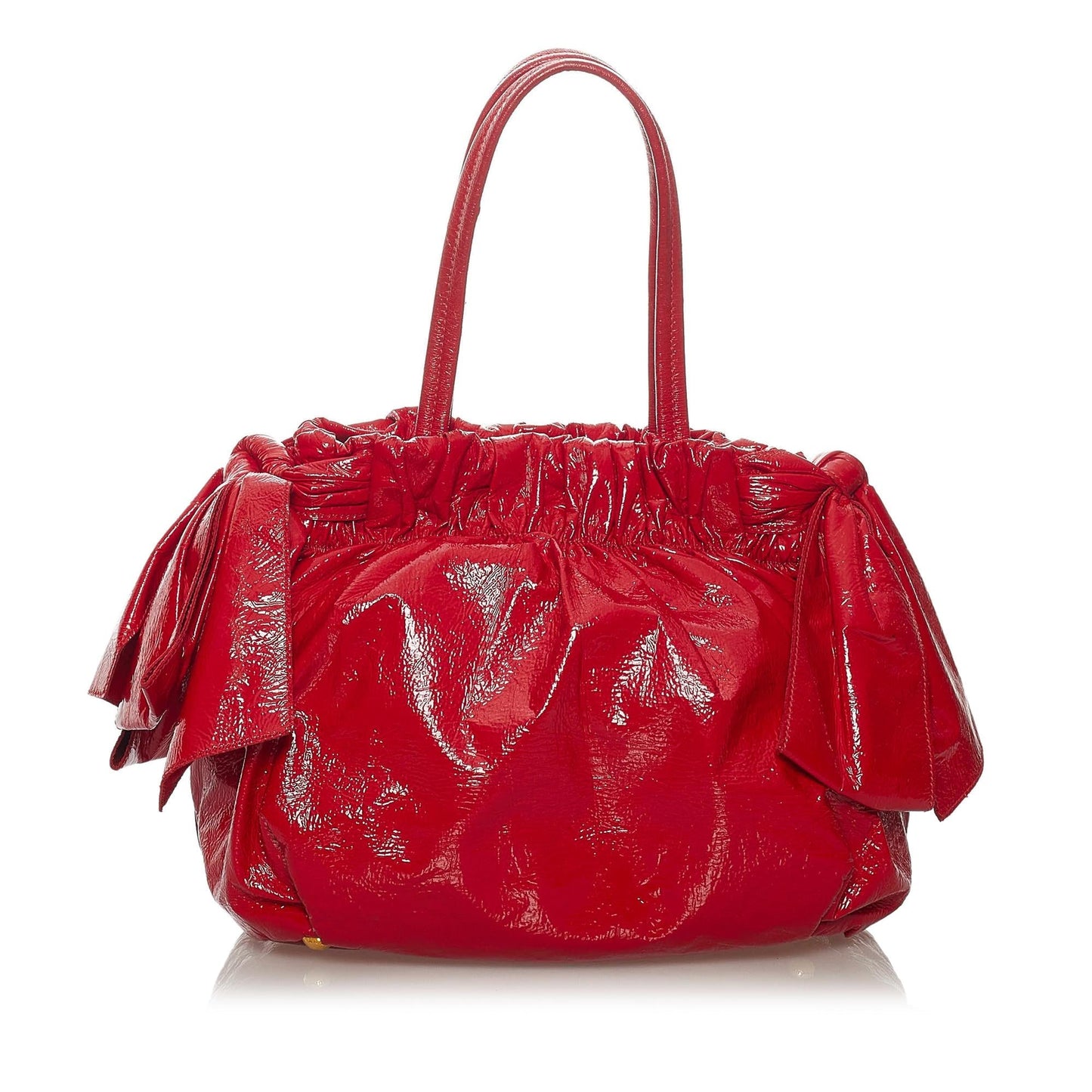 Prada Patent Leather Bow Satchel - Rovelle Bags