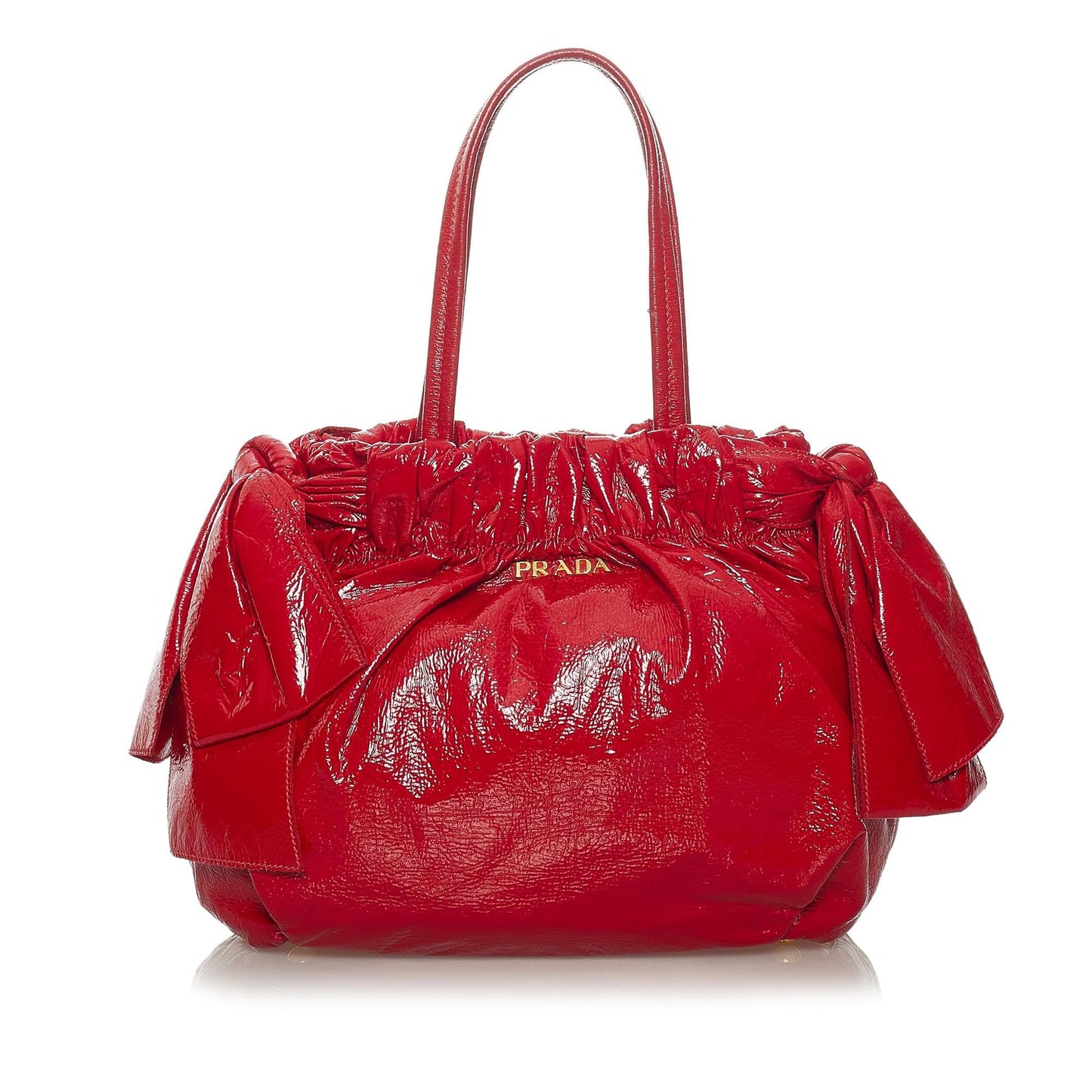 Prada Patent Leather Bow Satchel - Rovelle Bags