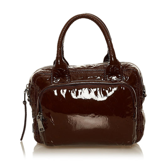 Prada Patent Leather Satchel - Rovelle Bags
