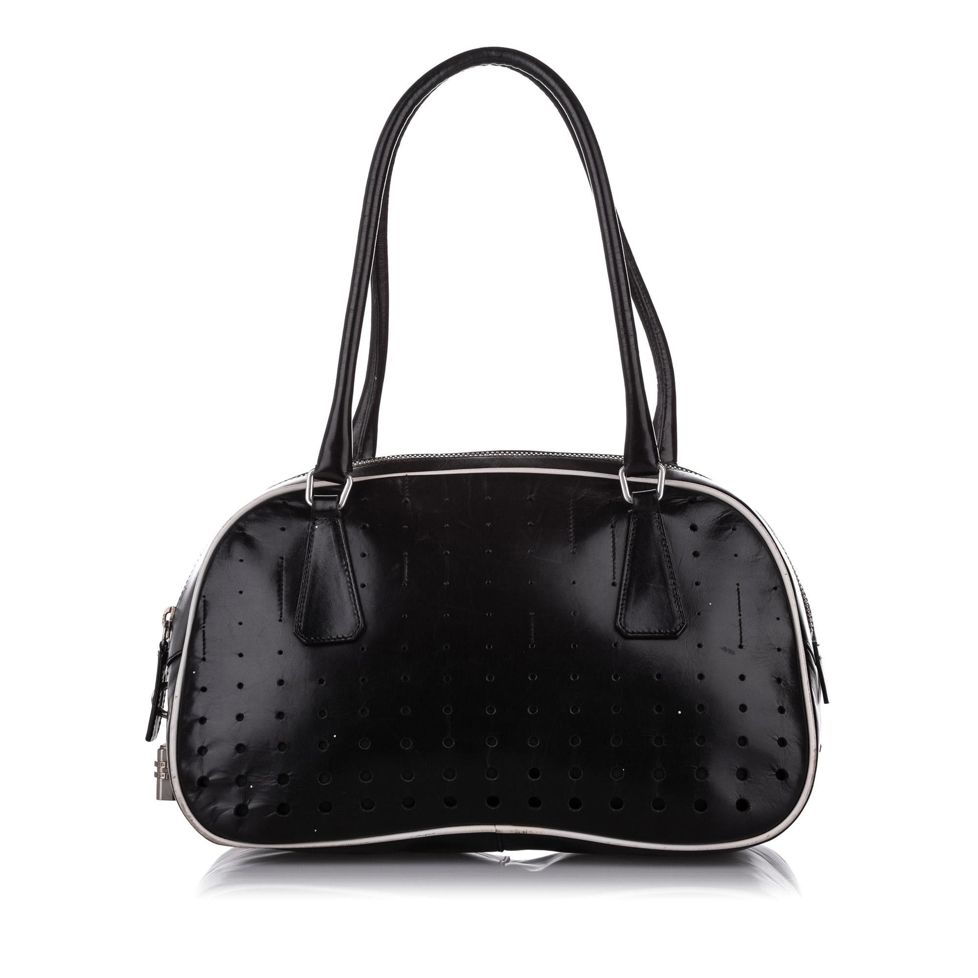 Prada Perforated Leather Shoulder Bag - Rovelle Bags