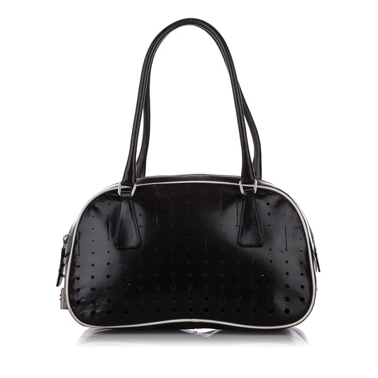 Prada Perforated Leather Shoulder Bag - Rovelle Bags