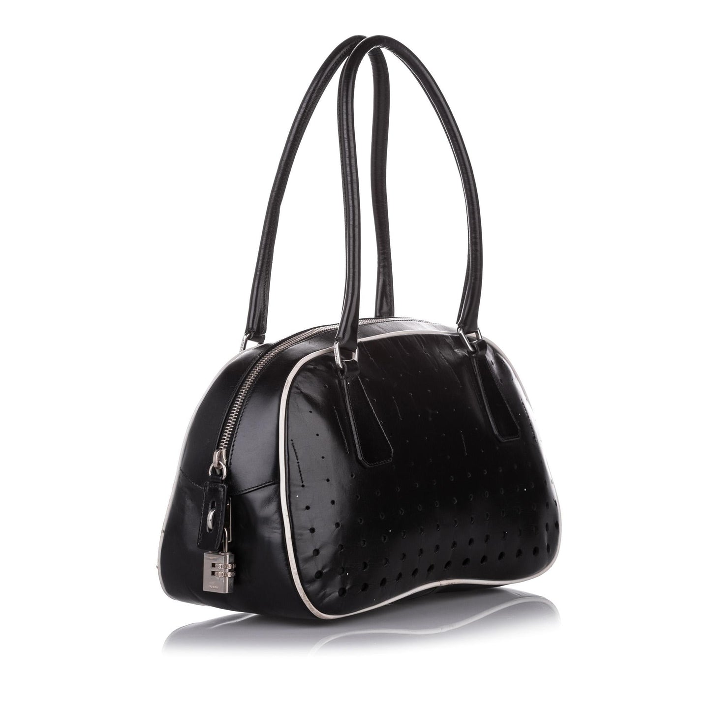 Prada Perforated Leather Shoulder Bag - Rovelle Bags
