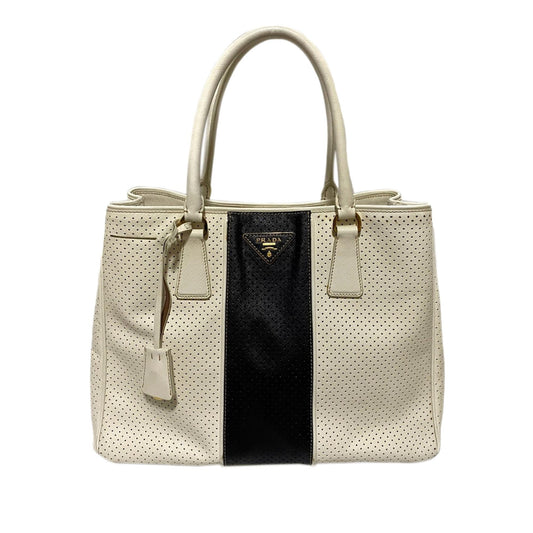 Prada Perforated Saffiano Fori Striped Handbag Style 2 - Rovelle Bags