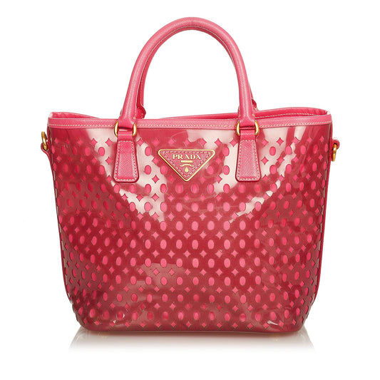 Prada Perforated Vinyl Satchel Style 2 - Rovelle Bags