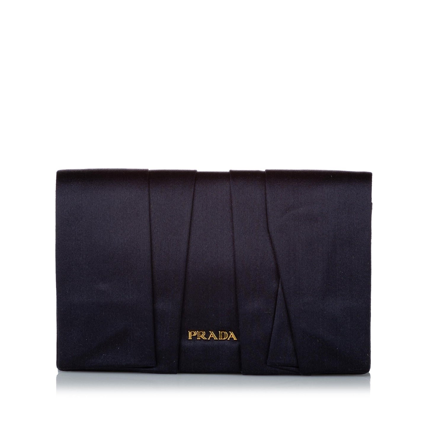 Prada Pleated Satin Clutch Bag - Rovelle Bags