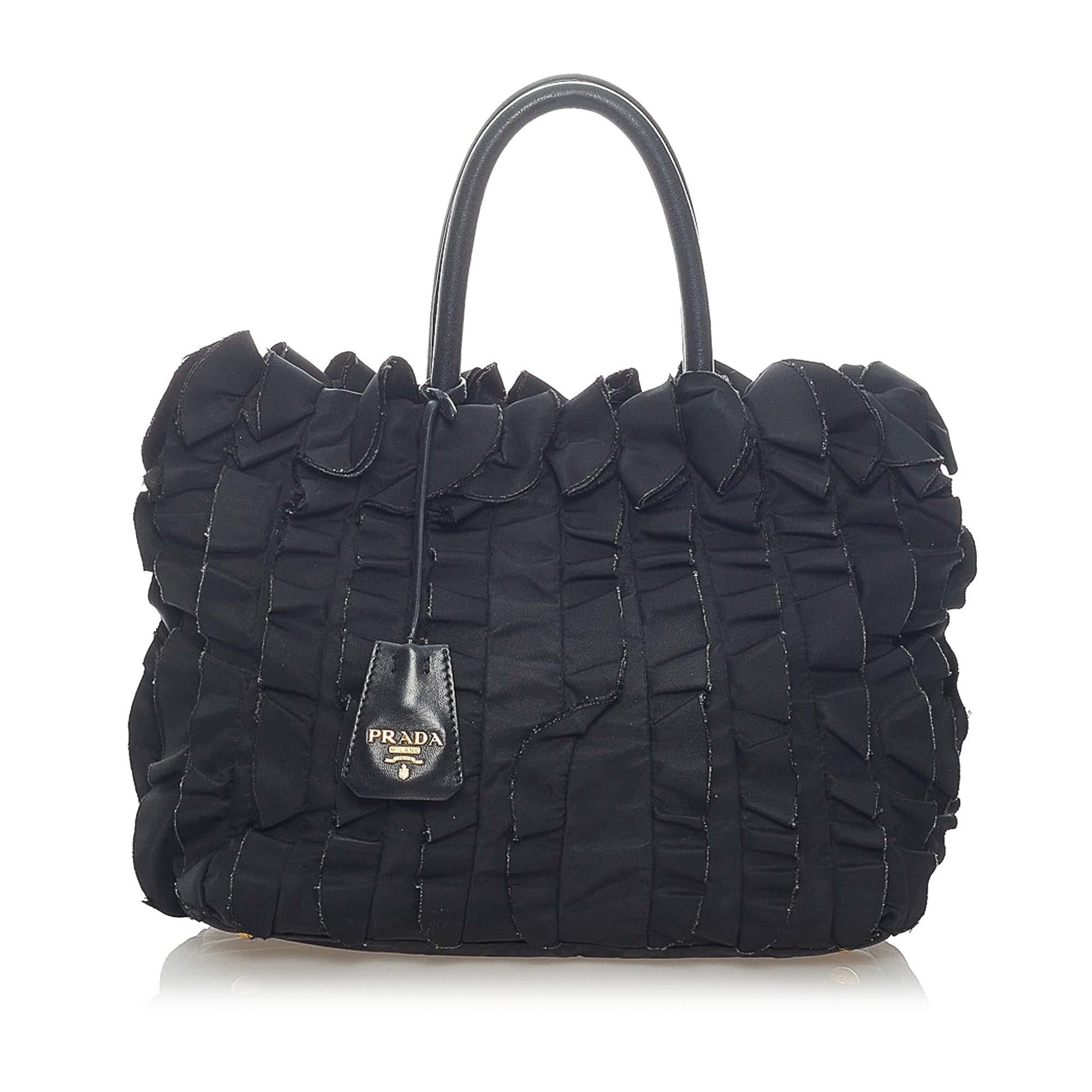 Prada Pleated Tessuto Tote Bag - Rovelle Bags