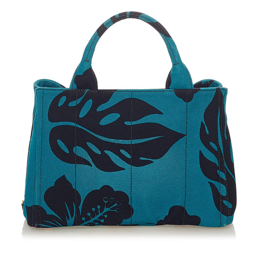 Prada Printed Canvas Satchel - Rovelle Bags