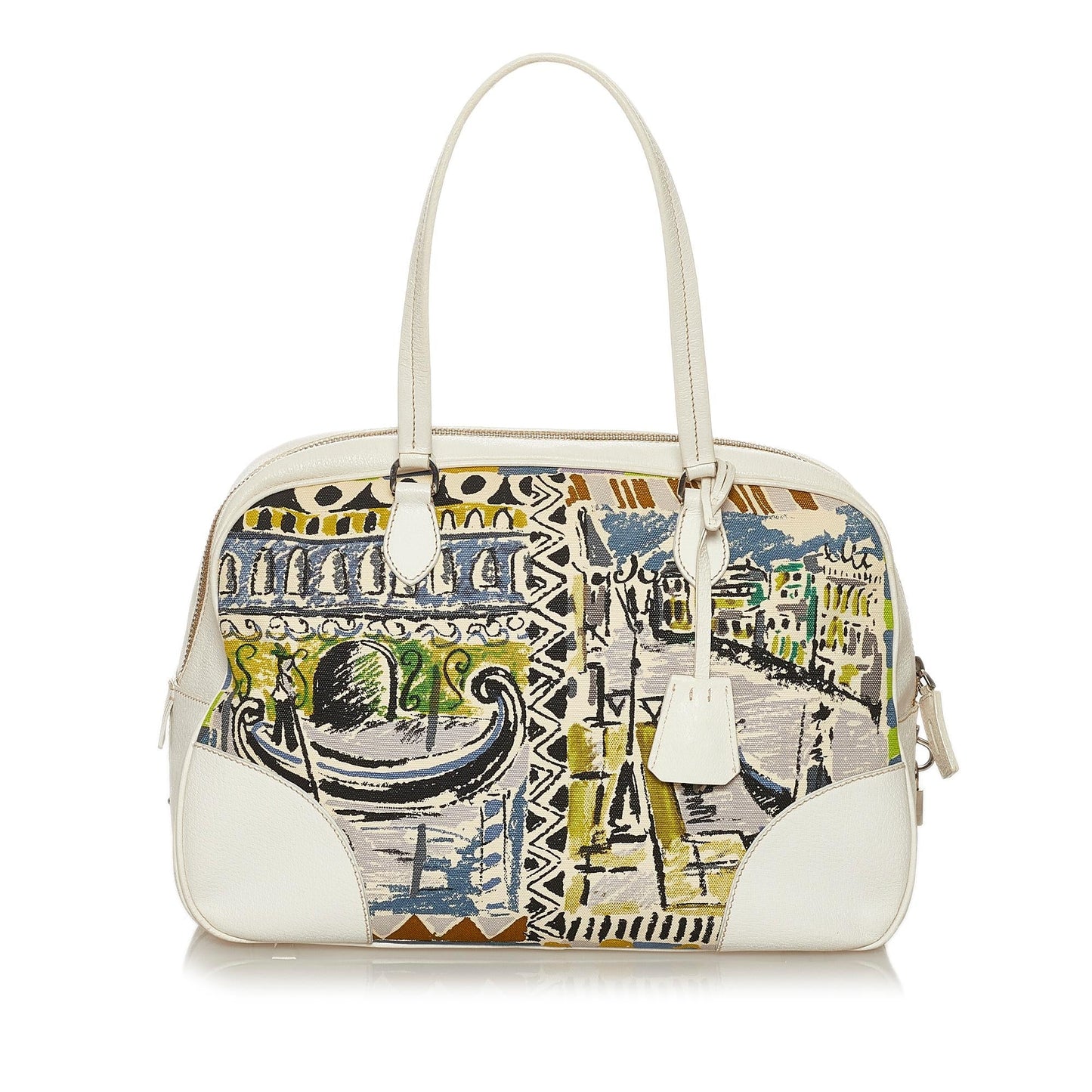 Prada Printed Canvas Shoulder Bag Style 2 - Rovelle Bags