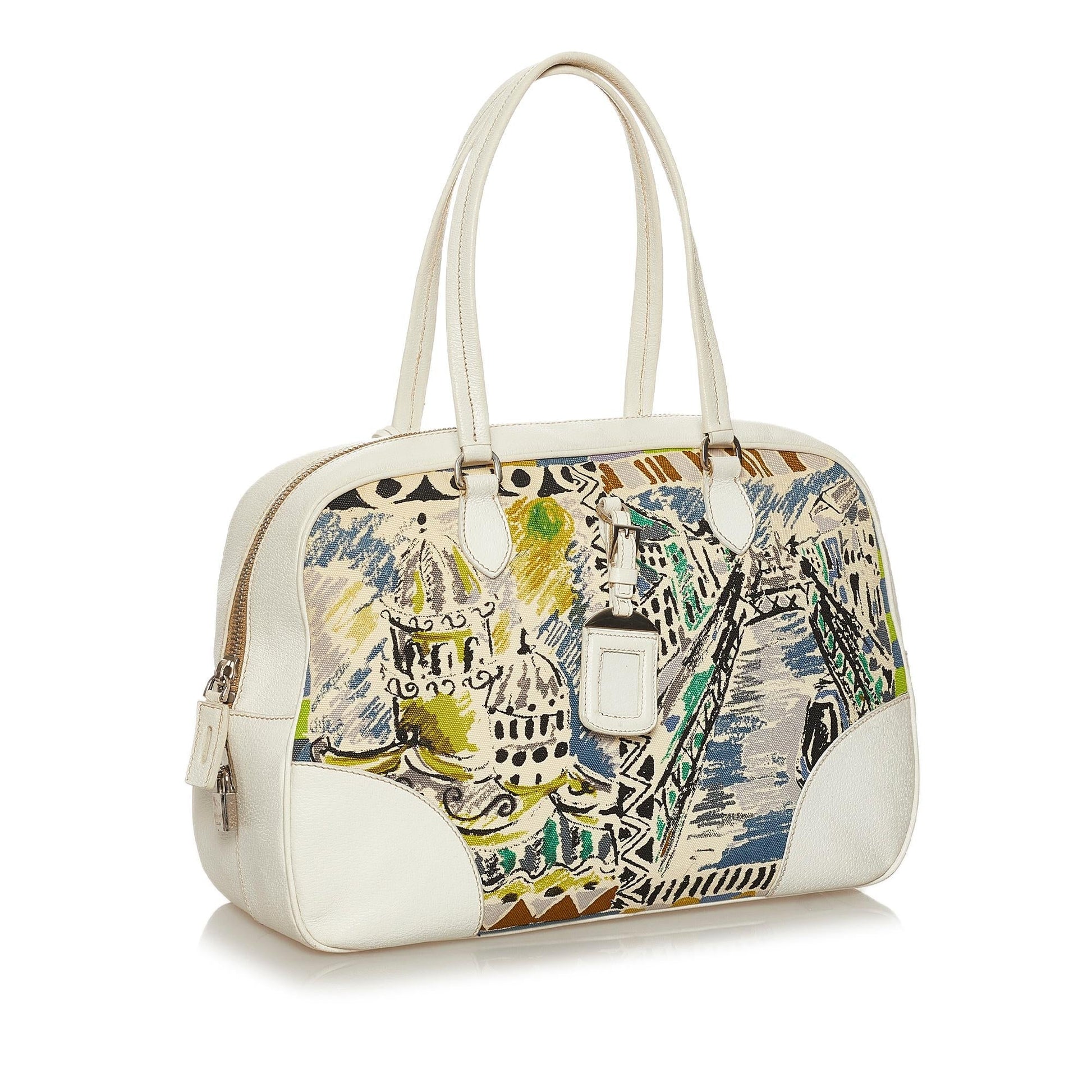 Prada Printed Canvas Shoulder Bag - Rovelle Bags
