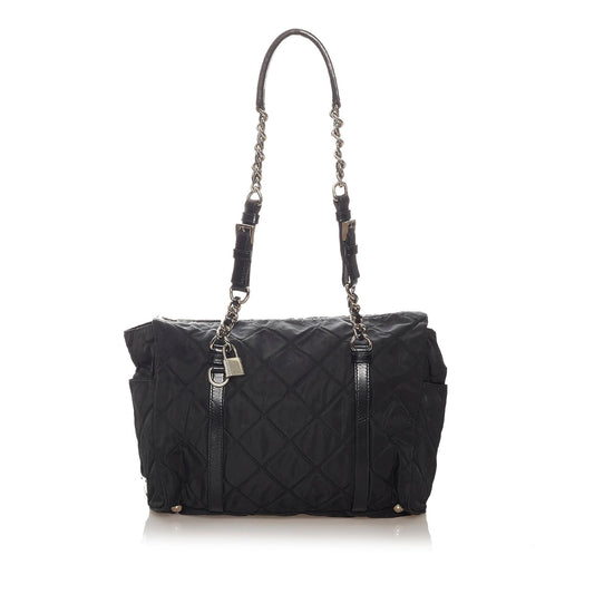 Prada Quilted Tessuto Chain Shoulder Bag - Rovelle Bags