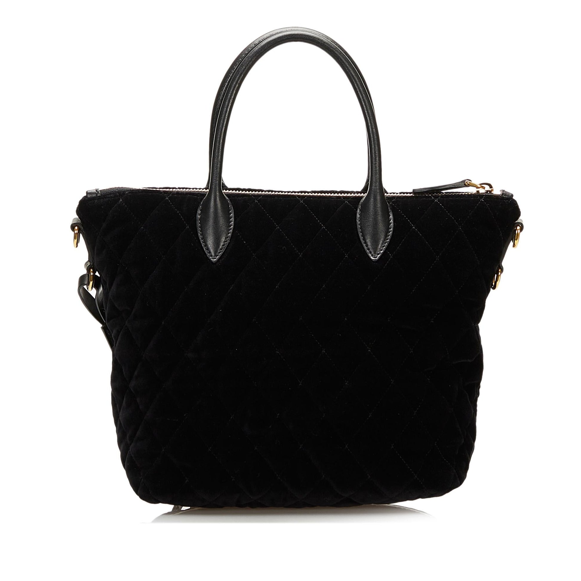 Prada Quilted Velvet Satchel - Rovelle Bags