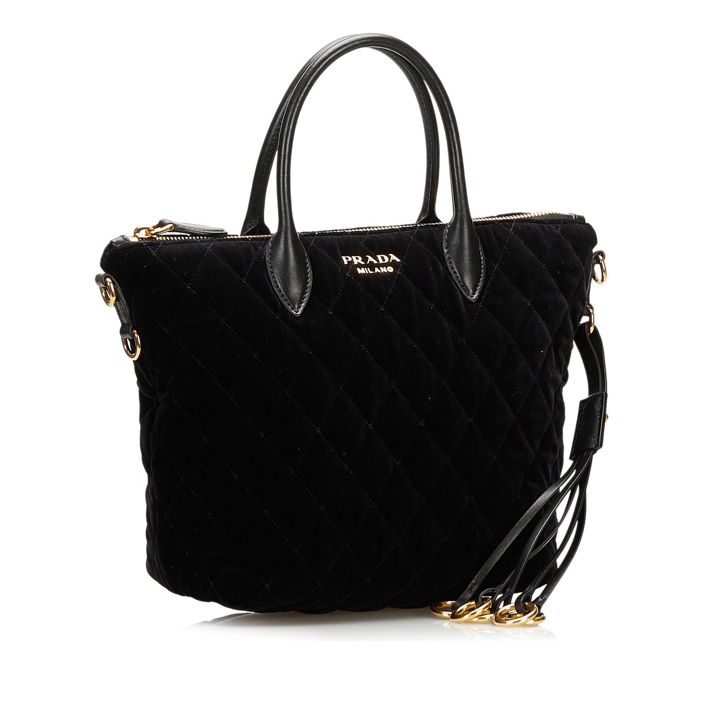 Prada Quilted Velvet Satchel - Rovelle Bags