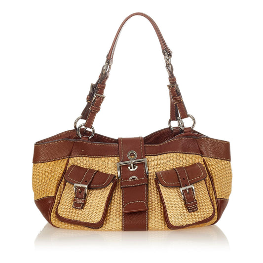 Prada Raffia Shoulder Handbag - Rovelle Bags