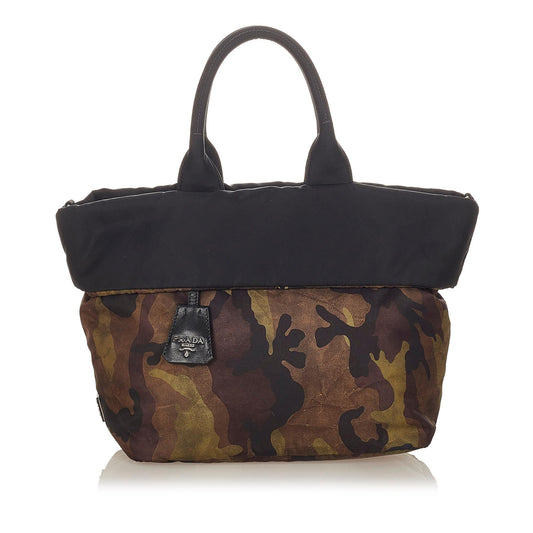 Prada Reversible Tessuto Camouflage Satchel Style 2 - Rovelle Bags