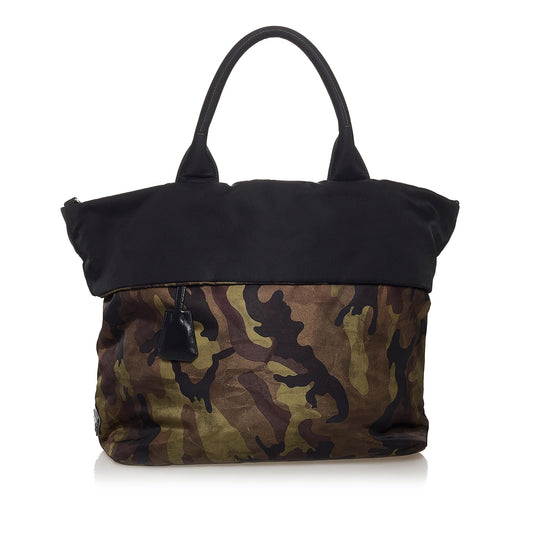 Prada Reversible Tessuto Camouflage Satchel - Rovelle Bags