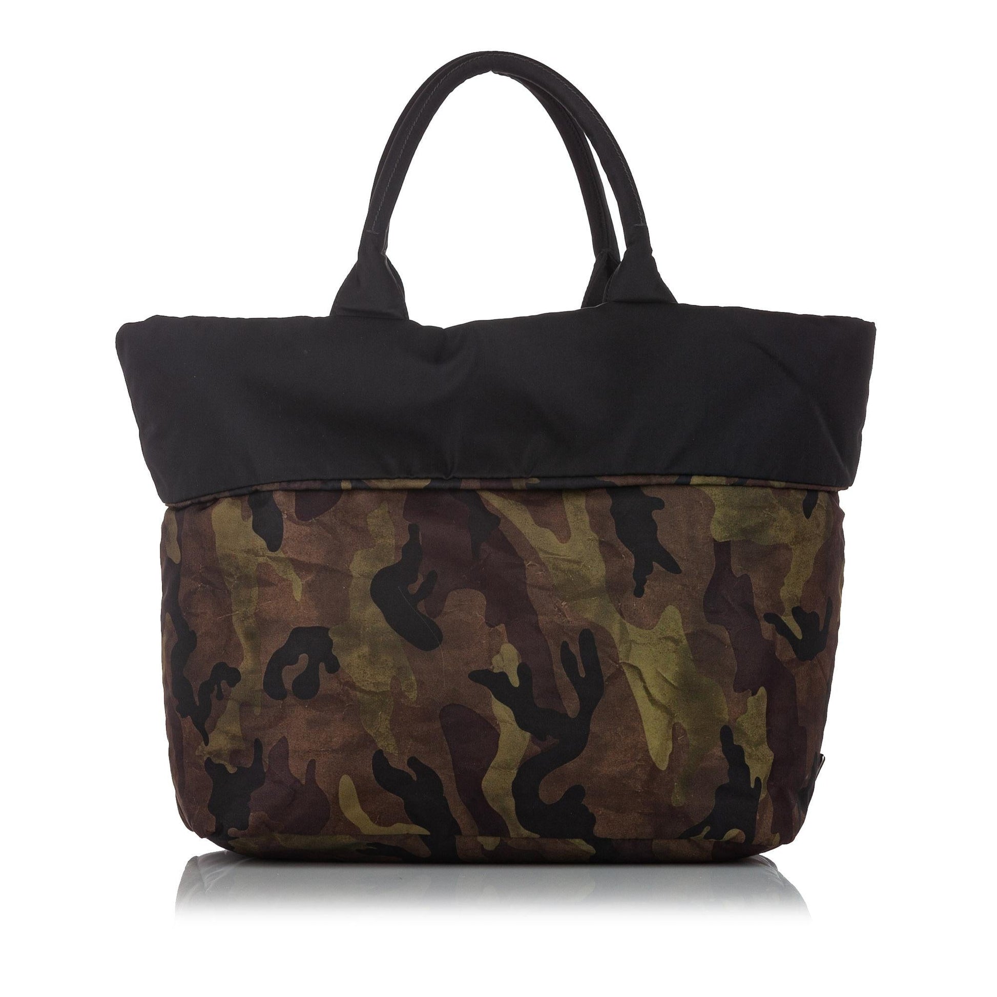 Prada Reversible Tessuto Camouflage Tote Bag - Rovelle Bags