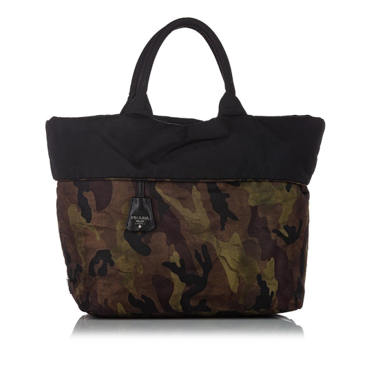 Prada Reversible Tessuto Camouflage Tote Bag - Rovelle Bags