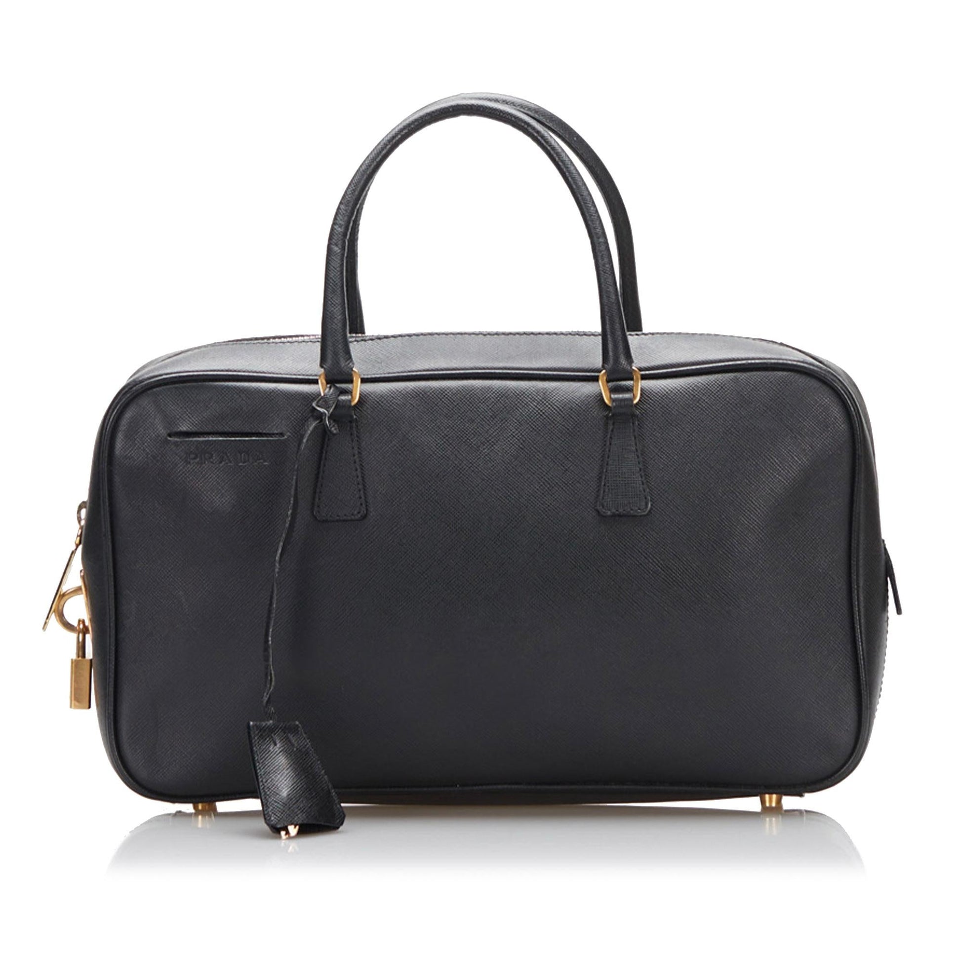 Prada Saffiano Bauletto Handbag - Rovelle Bags