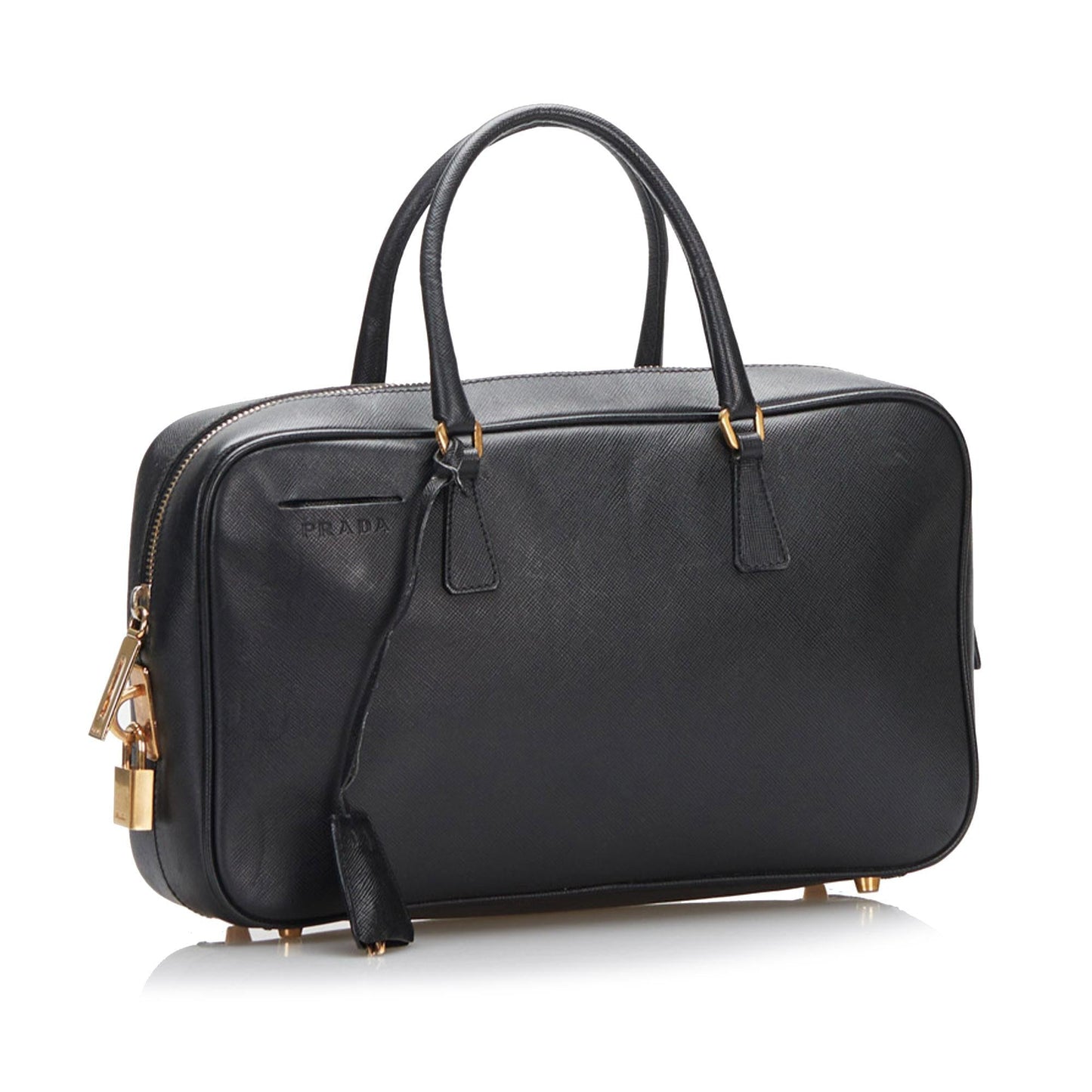 Prada Saffiano Bauletto Handbag - Rovelle Bags