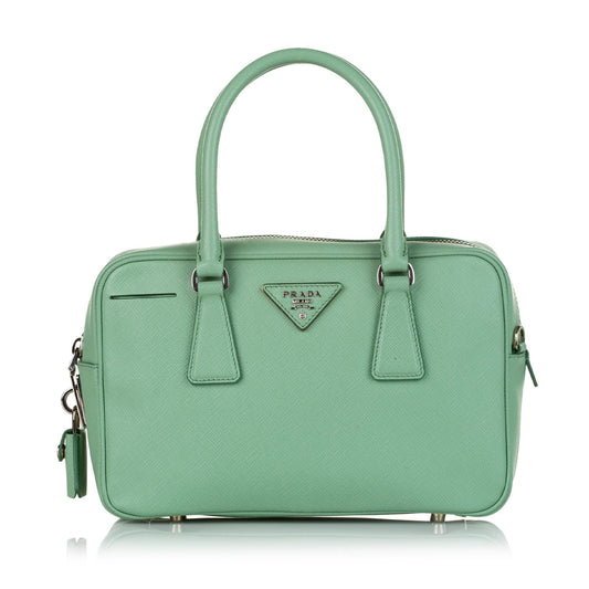 Prada Saffiano Bauletto Satchel - Rovelle Bags