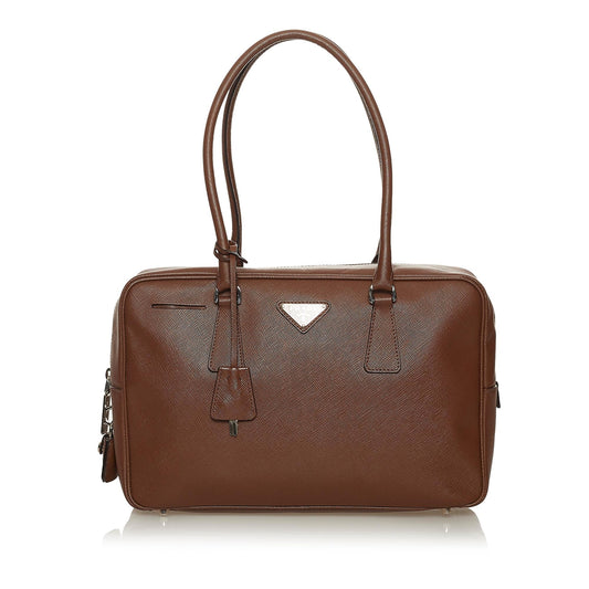 Prada Saffiano Bauletto Shoulder Bag - Rovelle Bags