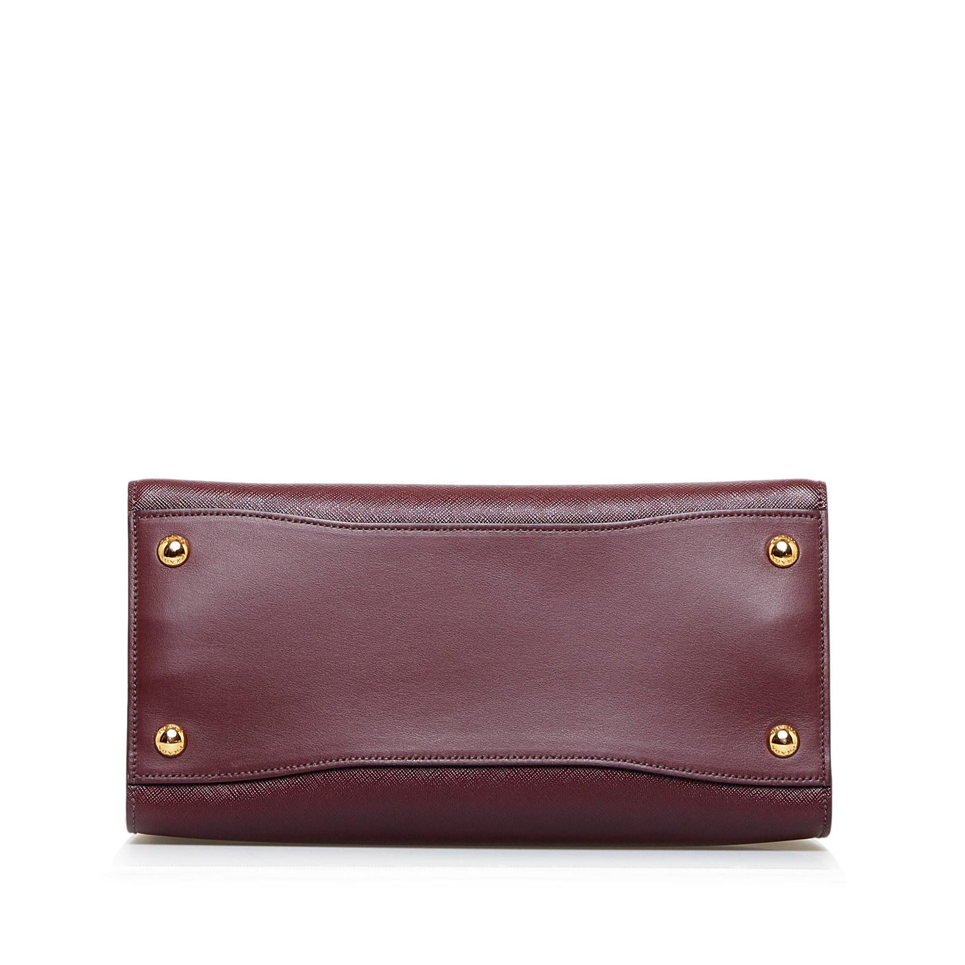 Prada Saffiano Bibliotheque Satchel - Rovelle Bags