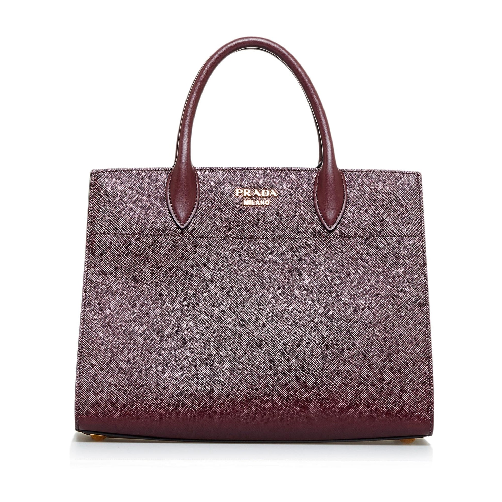 Prada Saffiano Bibliotheque Satchel - Rovelle Bags