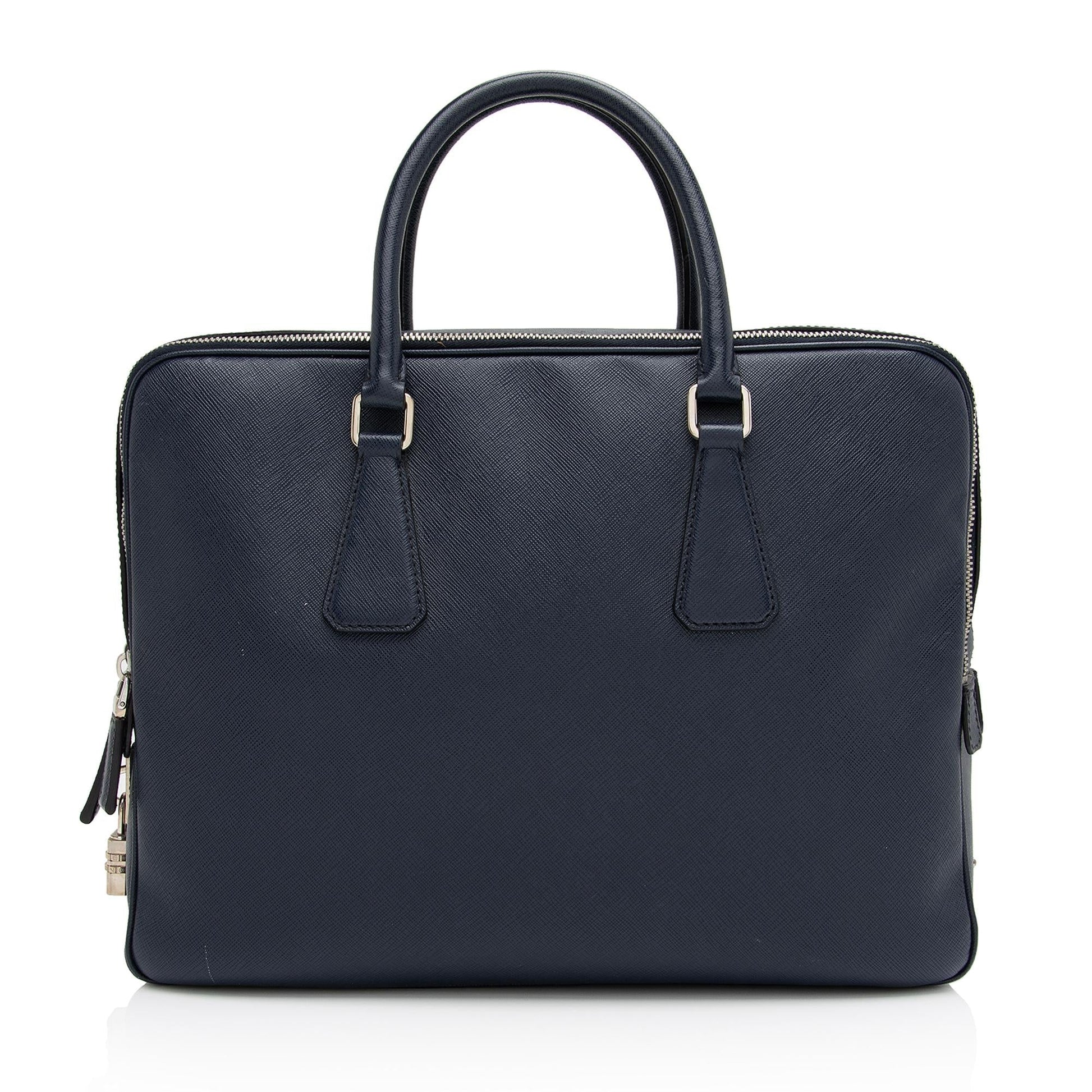 Prada Saffiano Borsa Da Viaggio Travel Briefcase Handbag - Rovelle Bags