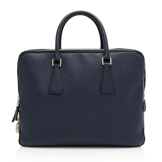 Prada Saffiano Borsa Da Viaggio Travel Briefcase Handbag - Rovelle Bags