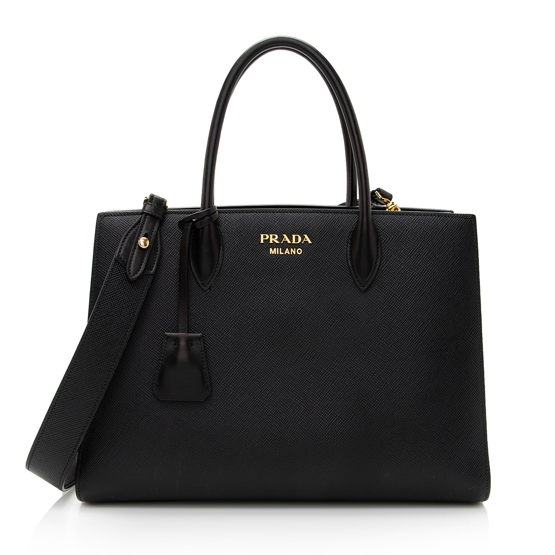 Prada Saffiano Cuir City Bibliotheque Large Tote - Rovelle Bags