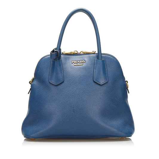 Prada Saffiano Cuir Convertible Dome Handbag - Rovelle Bags