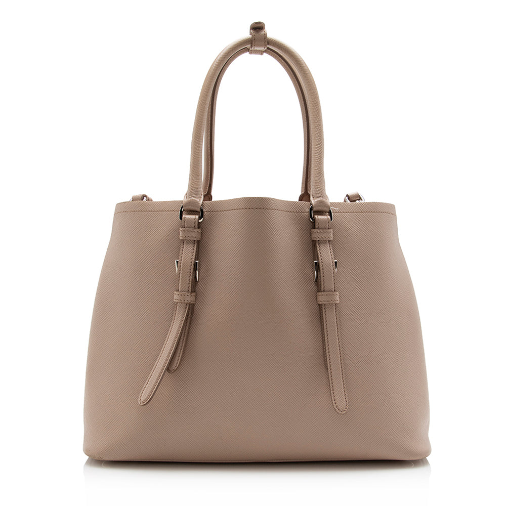 Prada Saffiano Cuir Double Handle Medium Tote - FINAL - Rovelle Bags