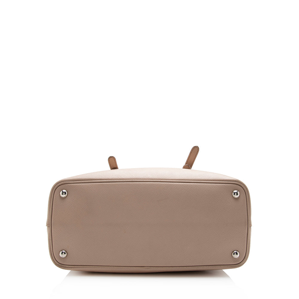 Prada Saffiano Cuir Double Handle Medium Tote - FINAL - Rovelle Bags