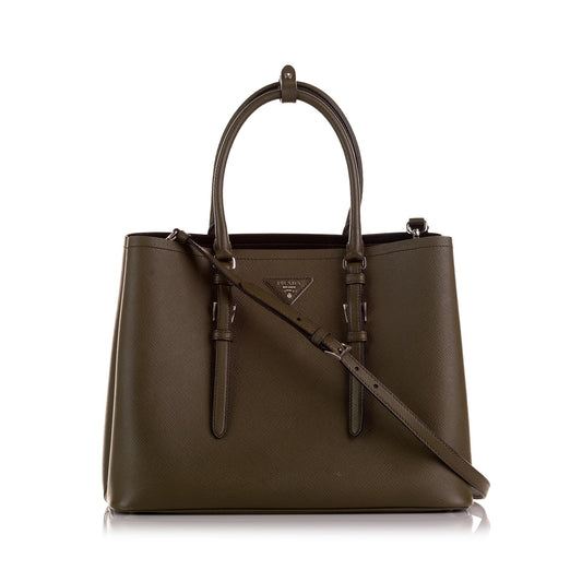 Prada Saffiano Cuir Double Handbag - Rovelle Bags