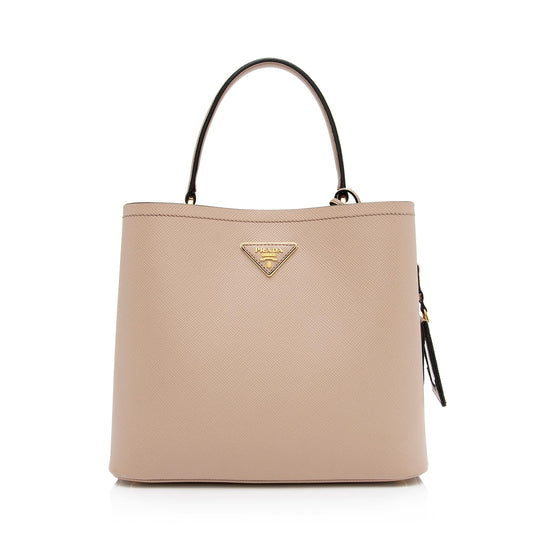 Prada Saffiano Cuir Panier Medium Bucket Bag - Rovelle Bags