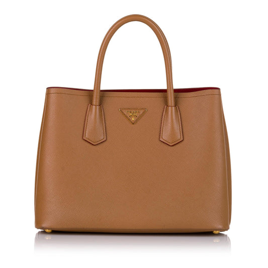 Prada Saffiano Cuir Twin Satchel Style 4 - Rovelle Bags