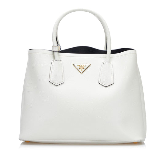 Prada Saffiano Cuir Twin Satchel Style 3 - Rovelle Bags