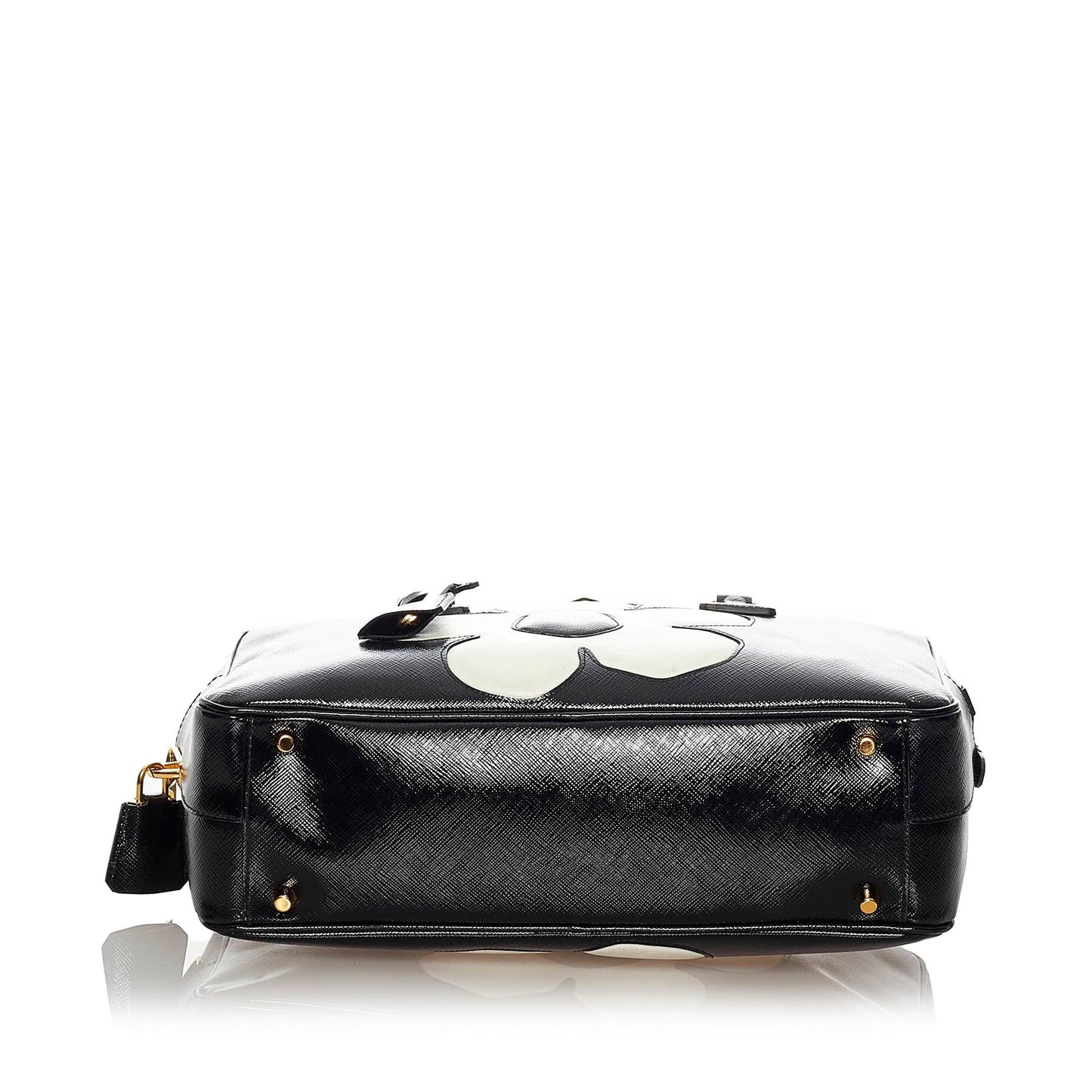Prada Saffiano Flower Satchel - Rovelle Bags