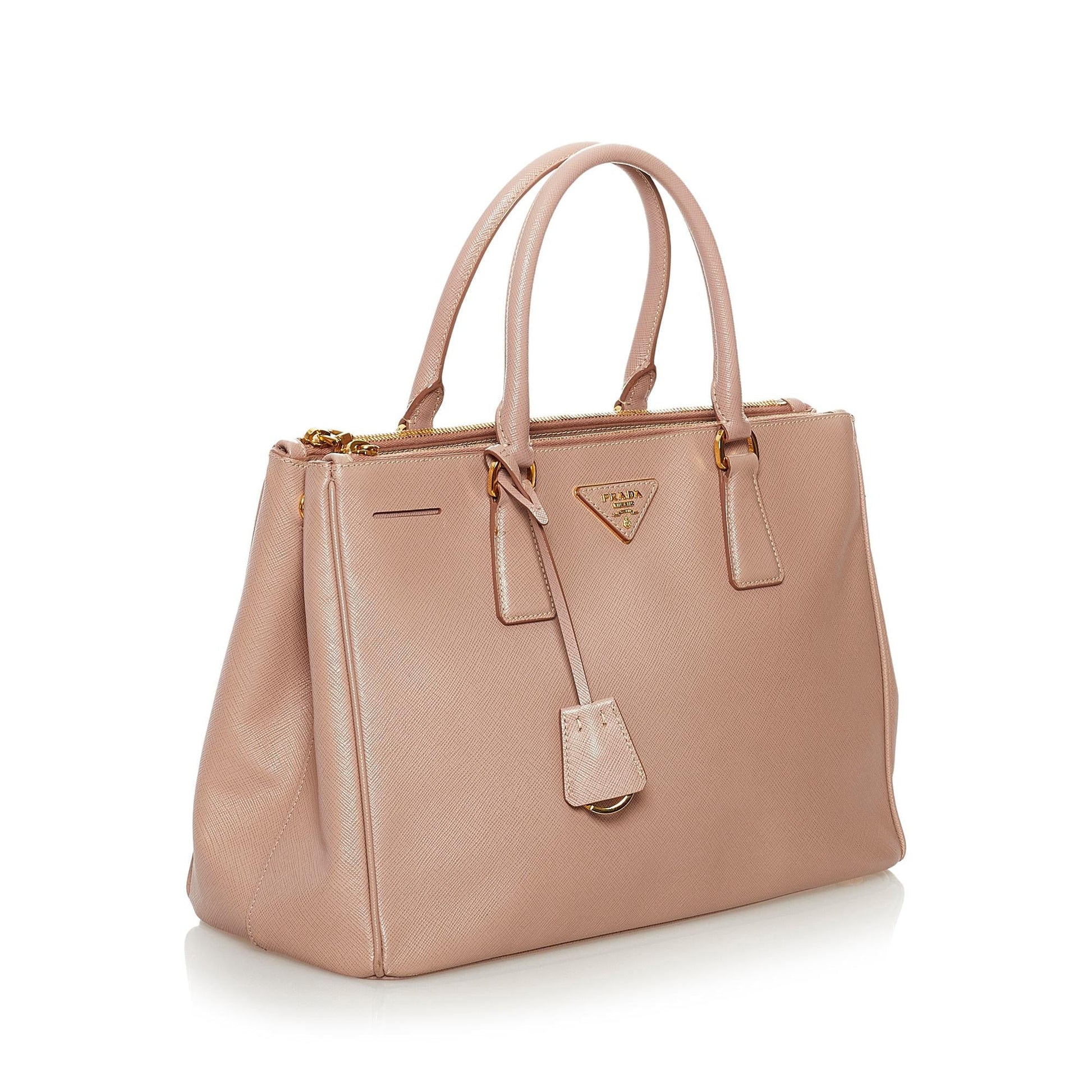 Prada Saffiano Galleria Double Zip Satchel - Rovelle Bags