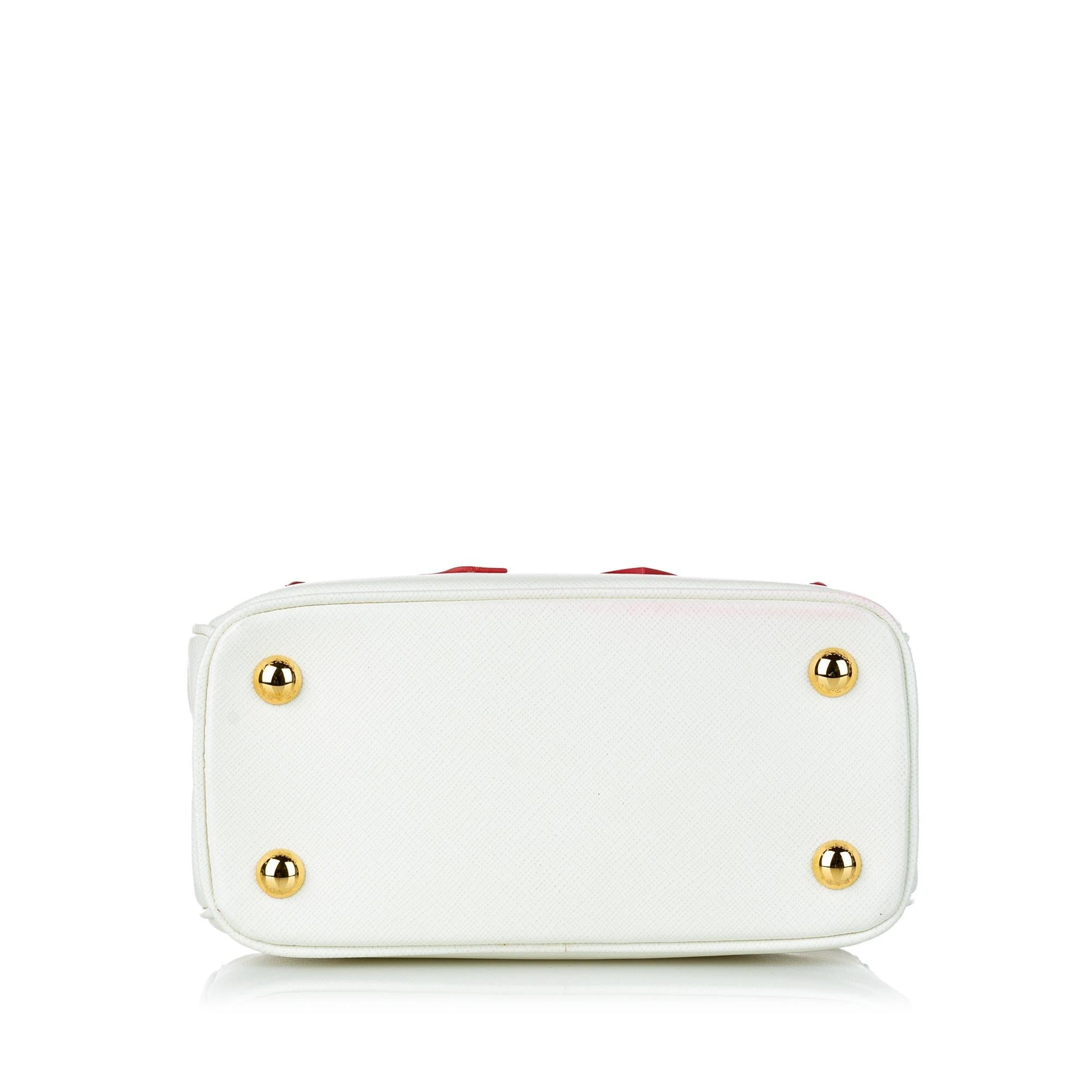 Prada Saffiano Galleria Heart Double Zip Handbag - Rovelle Bags