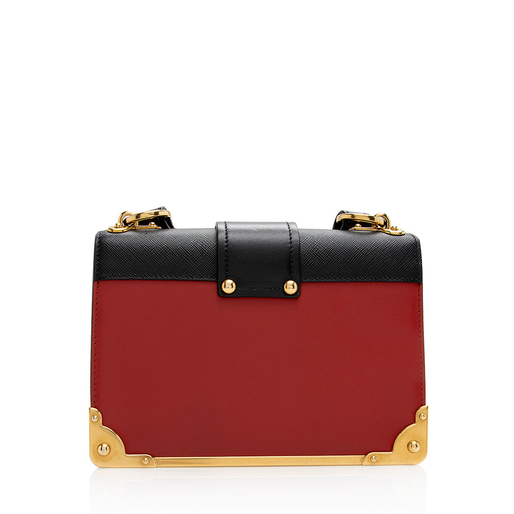 Prada Saffiano Leather Cahier Shoulder Bag Style 3 - Rovelle Bags