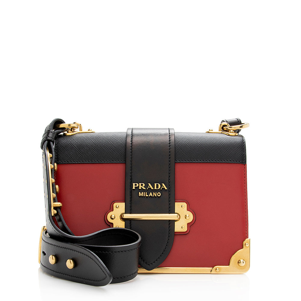 Prada Saffiano Leather Cahier Shoulder Bag Style 3 - Rovelle Bags