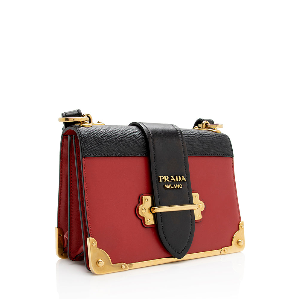 Prada Saffiano Leather Cahier Shoulder Bag Style 3 - Rovelle Bags