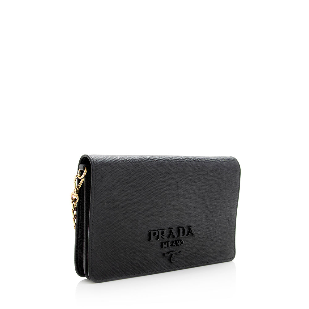 Prada Saffiano Leather Monochrome Small Crossbody Bag - Rovelle Bags