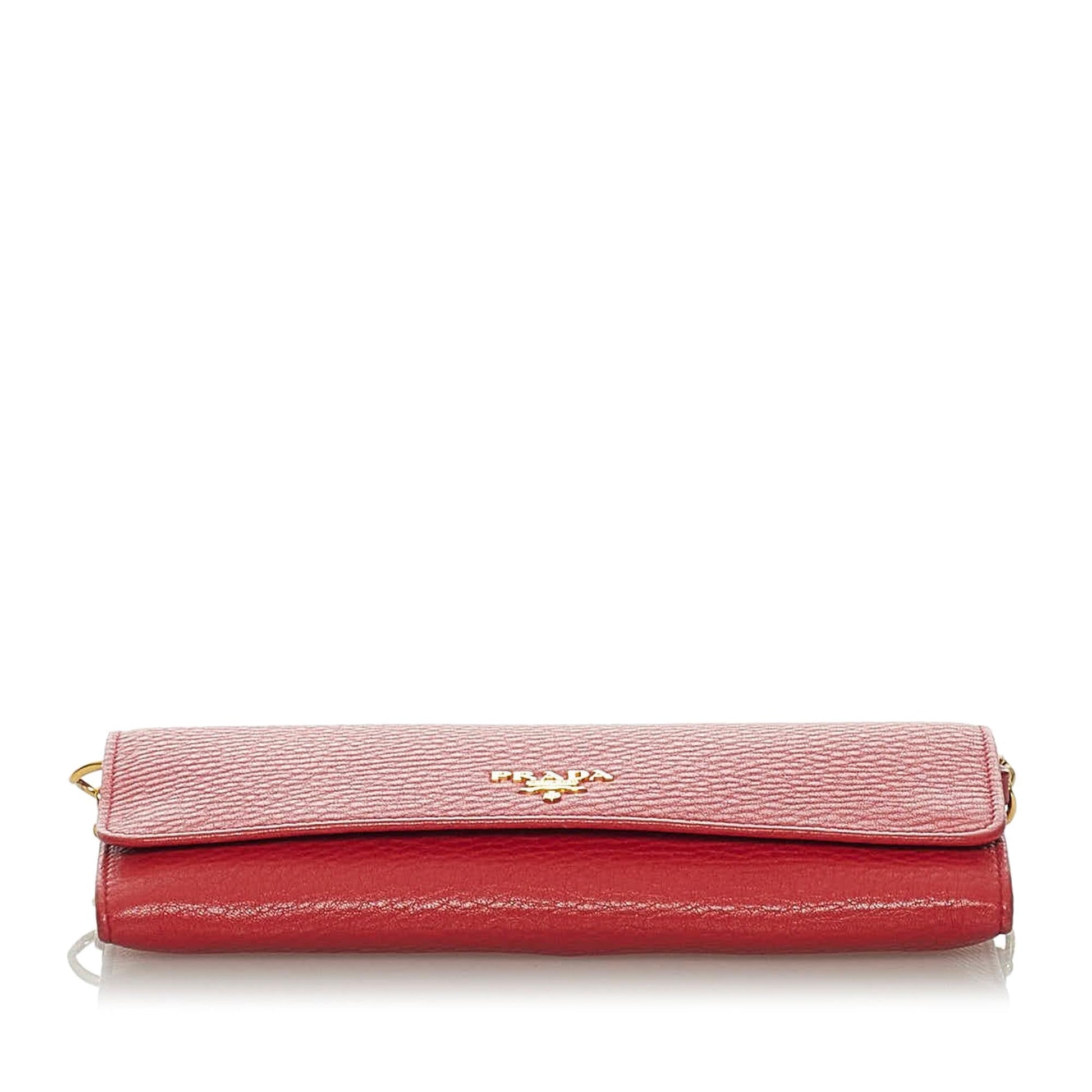 Prada Saffiano Leather Wallet on Chain Handbag - Rovelle Bags