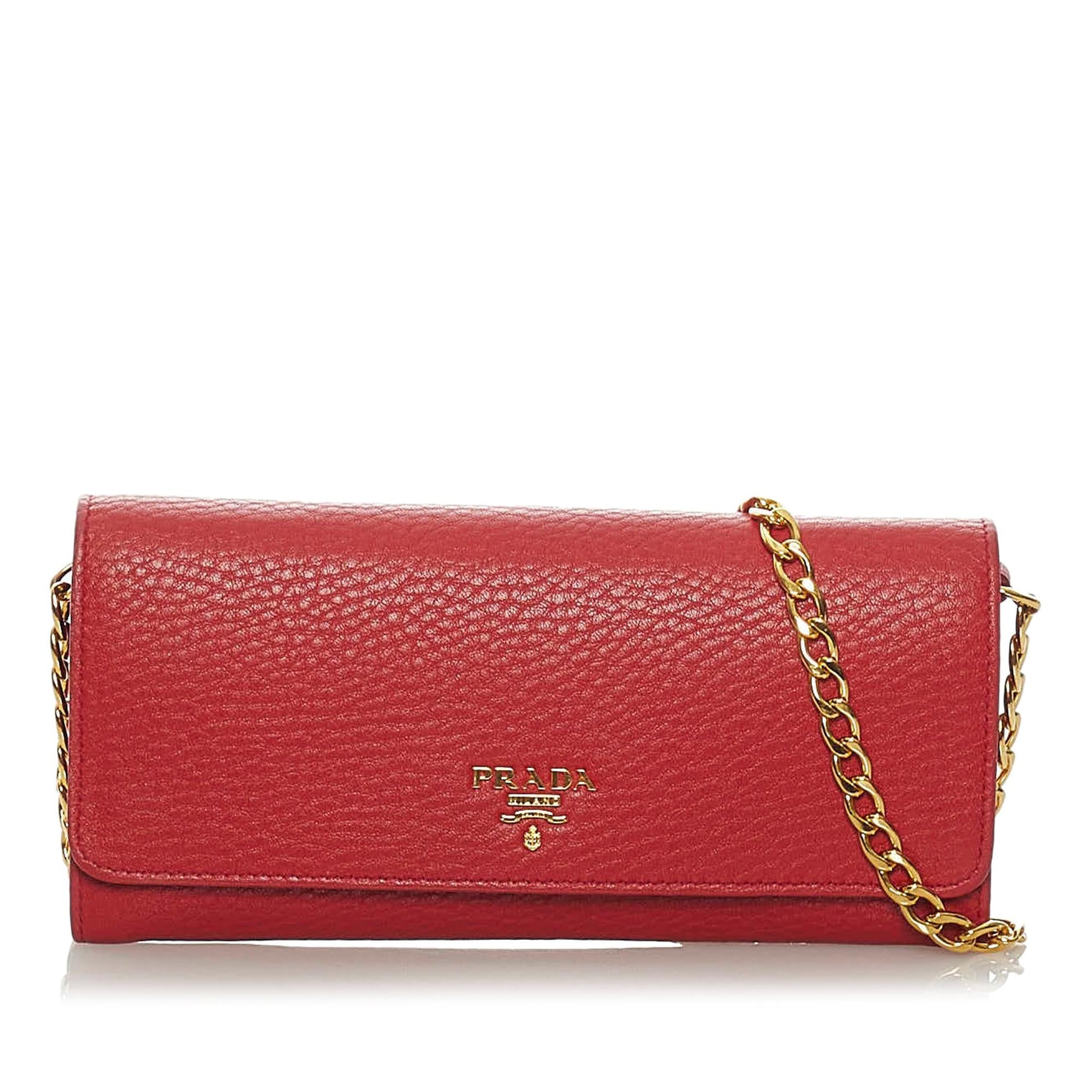 Prada Saffiano Leather Wallet on Chain Handbag - Rovelle Bags
