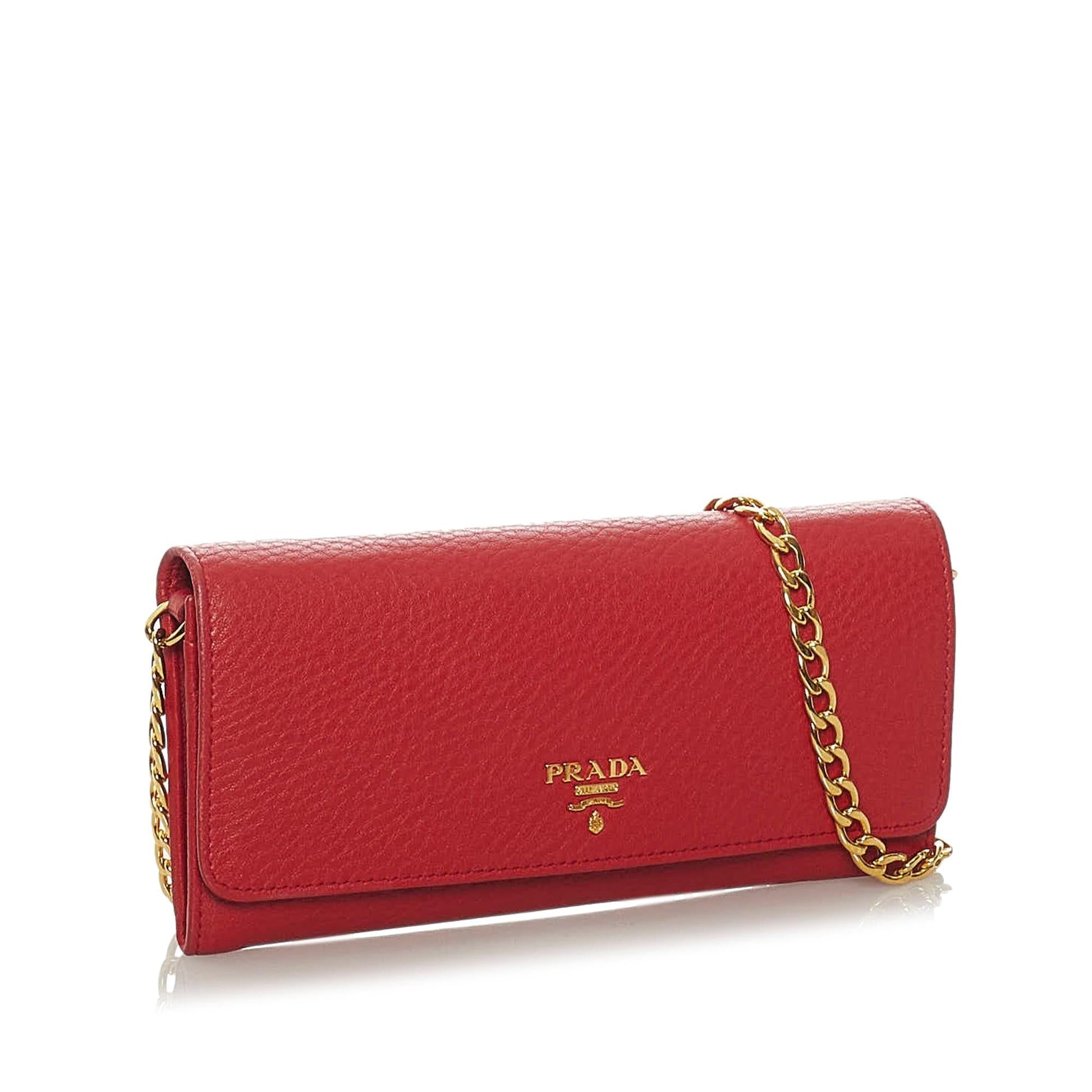 Prada Saffiano Leather Wallet on Chain Handbag - Rovelle Bags